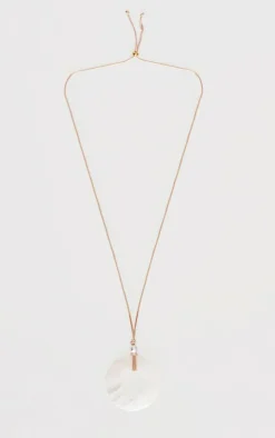 PrettyLittleThing Necklaces*Oval Stone String Necklace