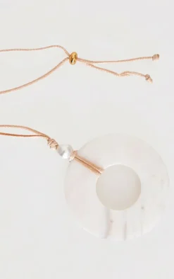 PrettyLittleThing Necklaces*Oval Stone String Necklace