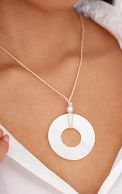 PrettyLittleThing Necklaces*Oval Stone String Necklace