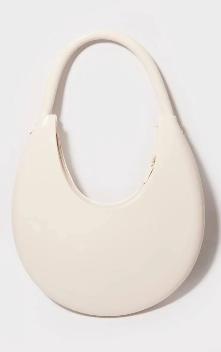 PrettyLittleThing Shoulder Bags*Patent PU Round Shoulder Bag