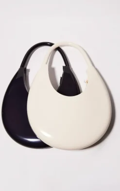 PrettyLittleThing Shoulder Bags*Patent PU Round Shoulder Bag