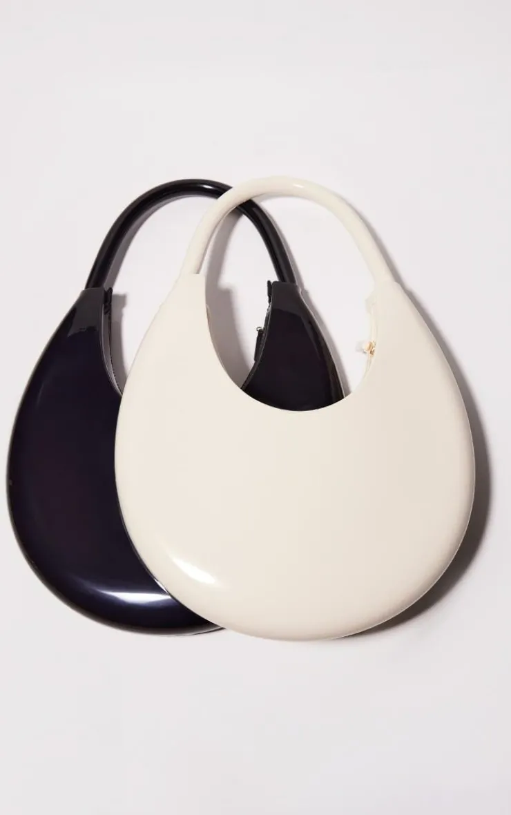 PrettyLittleThing Shoulder Bags*Patent PU Round Shoulder Bag