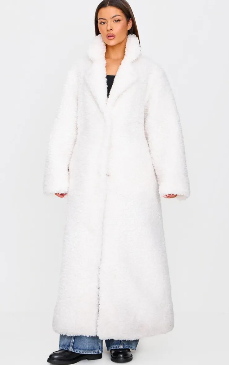 PrettyLittleThing Teddy Coats*Plush Borg Maxi Coat