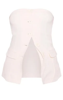 Premium Tailored Woven Top-PrettyLittleThing Sale