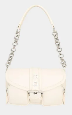 PrettyLittleThing Shoulder Bags*Pu Buckle Detail Link Handle Shoulder Bag