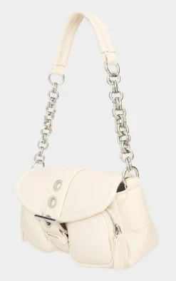 PrettyLittleThing Shoulder Bags*Pu Buckle Detail Link Handle Shoulder Bag