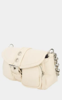 PrettyLittleThing Shoulder Bags*Pu Buckle Detail Link Handle Shoulder Bag