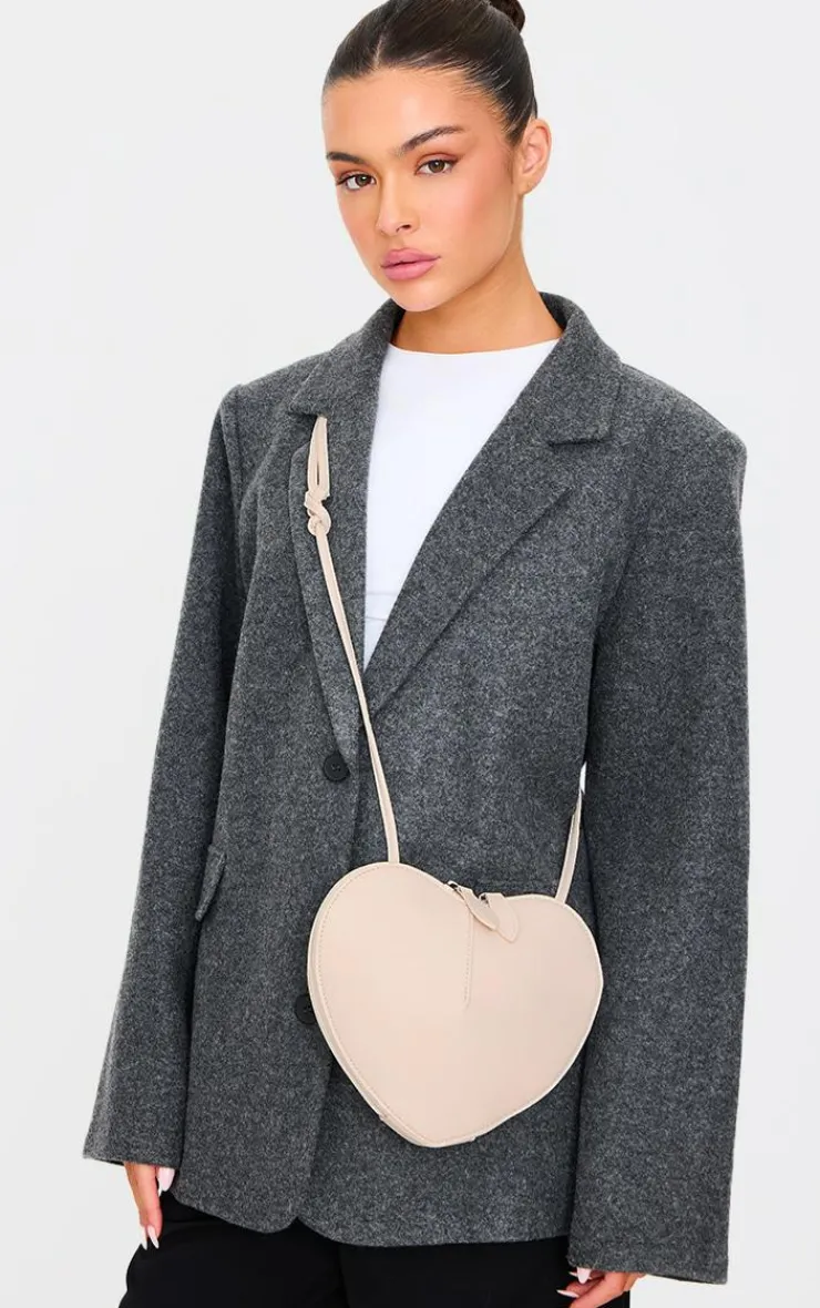 PrettyLittleThing Crossbody Bags*Pu Heart Crossbody Bag