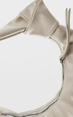 PrettyLittleThing Shoppers*PU Knot Handle Tote Bag