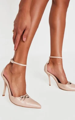 PrettyLittleThing High Heels*Pu Point Toe Buckle Detail Court Heels