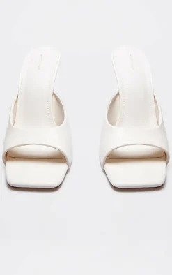 PrettyLittleThing Mules*Pu Square Toe High Stiletto Heeled Mules