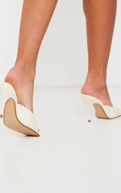PrettyLittleThing Mules*Pu Square Toe High Stiletto Heeled Mules