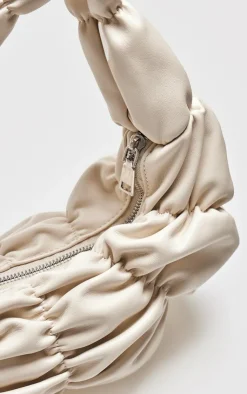 PrettyLittleThing Shoulder Bags*Pu Stretch Ruched Shoulder Bag