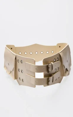 PrettyLittleThing Waist Belts*PU Utility Western Buckle Waist Belt