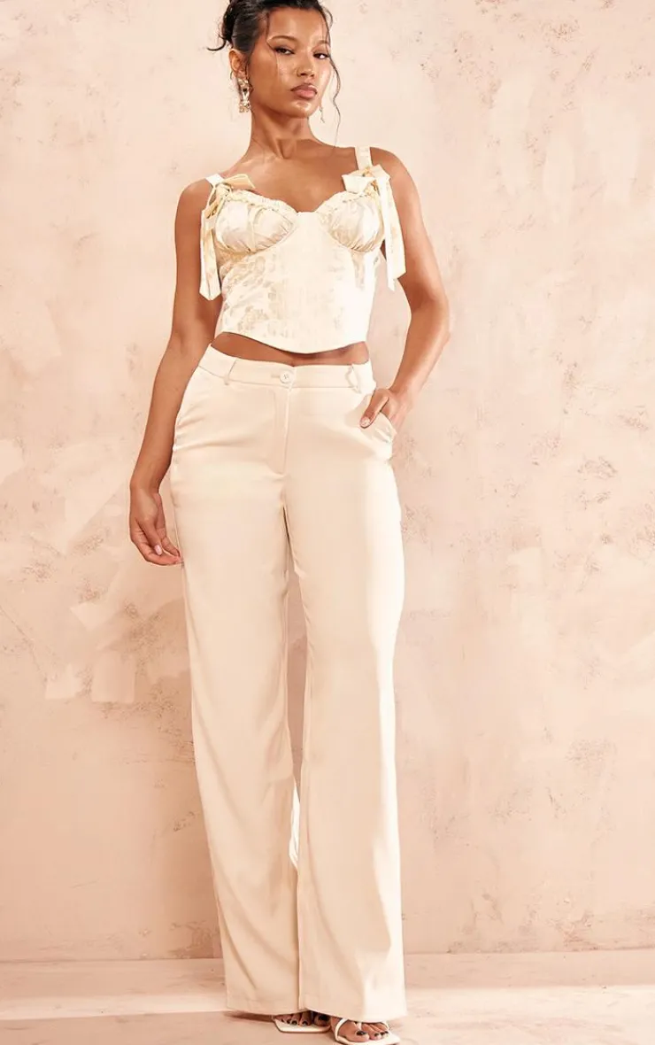 PrettyLittleThing Corsets*Quilted Jacquard Tie Shoulder Corset