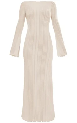 Rib Low Back Maxi Dress-PrettyLittleThing Discount