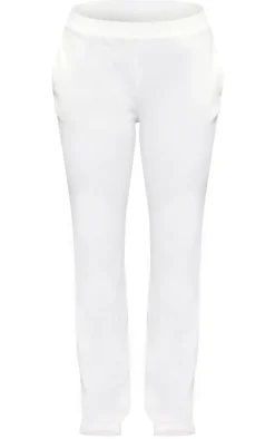 PrettyLittleThing Ribbed Wide Leg Pants Cream