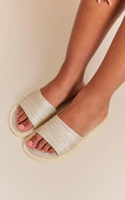 PrettyLittleThing Chunky Sandals*Rope Footbed Chunky Sandals