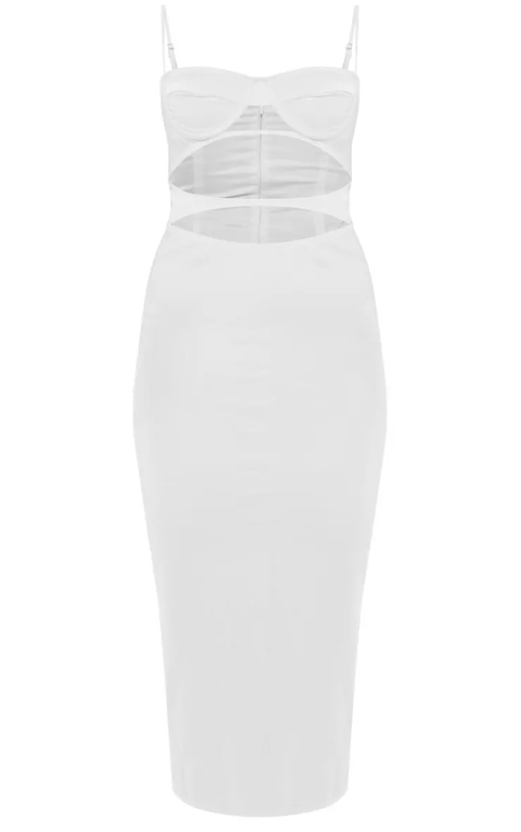Satin Cut Out Cup Detail Midaxi Dress-PrettyLittleThing Hot