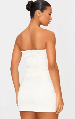 Satin Sweetheart Neckline Mini Dress-PrettyLittleThing Sale