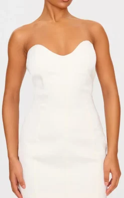 Satin Sweetheart Neckline Mini Dress-PrettyLittleThing Sale