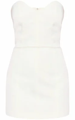 Satin Sweetheart Neckline Mini Dress-PrettyLittleThing Sale
