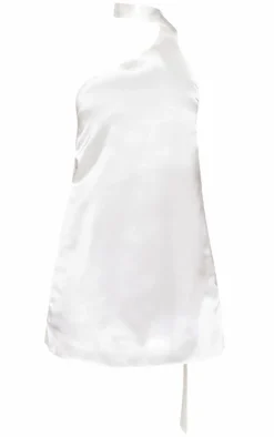 Scarf Detail Satin Shift Dress-PrettyLittleThing Discount