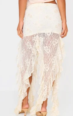 PrettyLittleThing Christmas Party Outfits*Sequin Lace Drape Detail Maxi Skirt