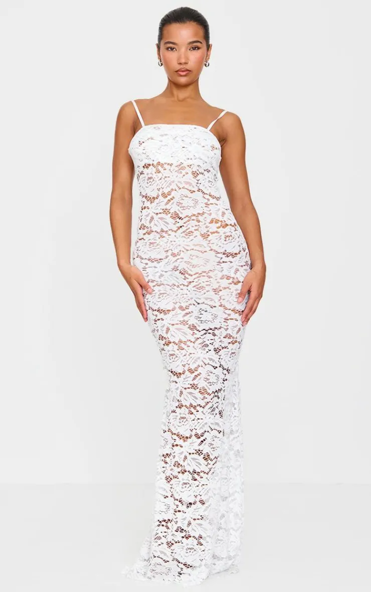 Sheer Lace Maxi Dress-PrettyLittleThing Clearance