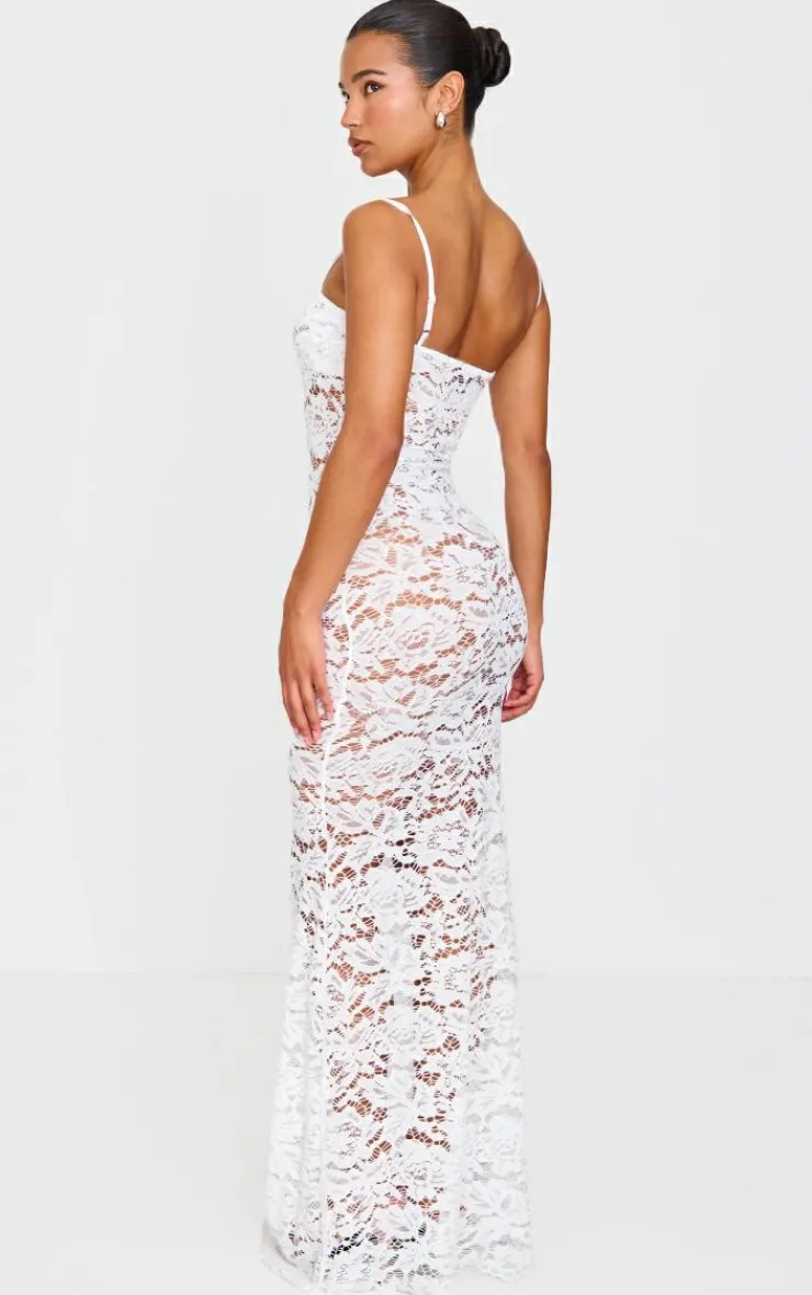 Sheer Lace Maxi Dress-PrettyLittleThing Clearance