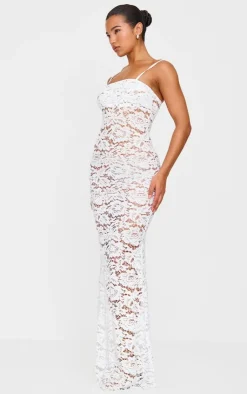 Sheer Lace Maxi Dress-PrettyLittleThing Clearance
