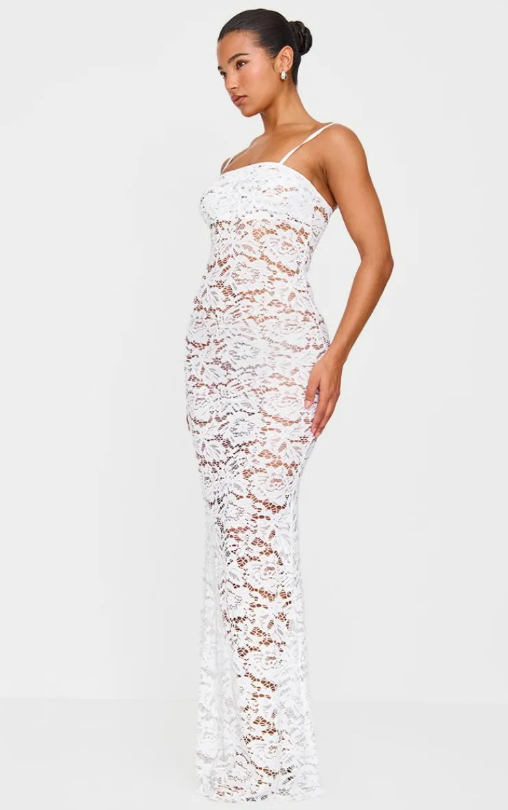 Sheer Lace Maxi Dress-PrettyLittleThing Clearance