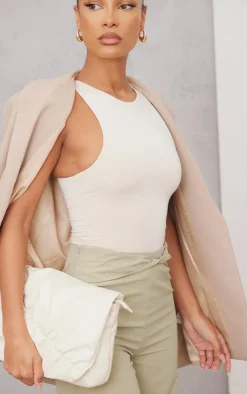 PrettyLittleThing Sleeveless Tops*Slinky Sleeveless Racer Bodysuit