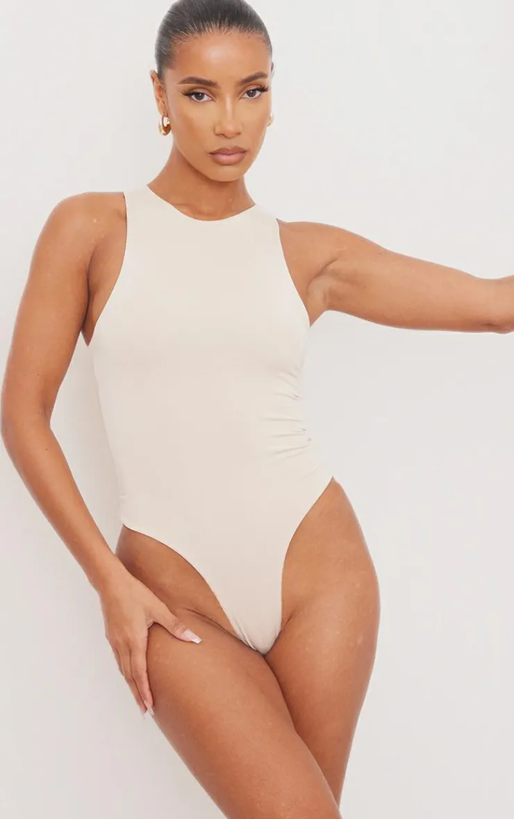 PrettyLittleThing Sleeveless Tops*Slinky Sleeveless Racer Bodysuit