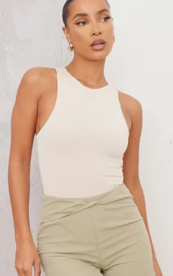 PrettyLittleThing Sleeveless Tops*Slinky Sleeveless Racer Bodysuit