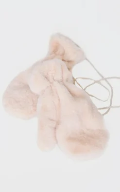 PrettyLittleThing Scarves & Gloves*Soft Faux Fur Attached Mittens