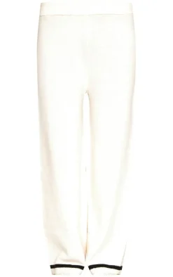 PrettyLittleThing Knitted Two Piece Sets*Soft Knit Contrast Stripe Detail Wide Leg Pants