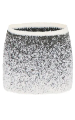 Hot PrettyLittleThing Soft Marl Knit Mini Skirt Cream