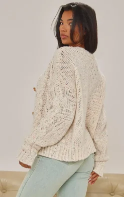 PrettyLittleThing Cardigans*Space Dye Chunky Knit Cardigan