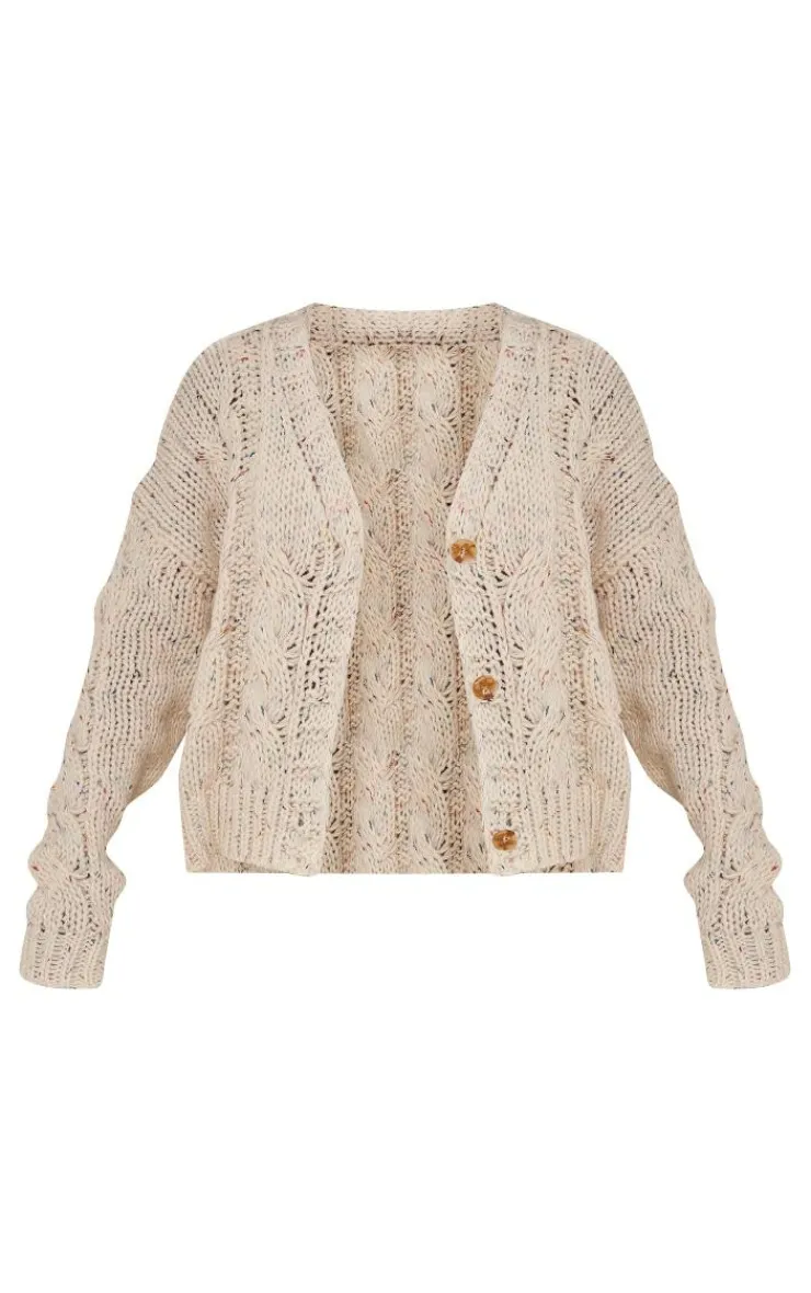PrettyLittleThing Cardigans*Space Dye Chunky Knit Cardigan