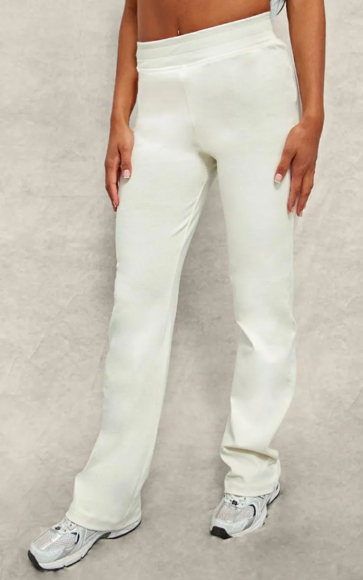 Best PrettyLittleThing Straight Leg Pants Cream