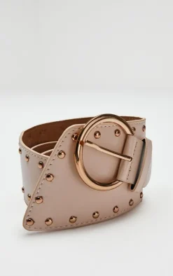 PrettyLittleThing Waist Belts*Stud Detail Cross Over Buckle Waist Belt