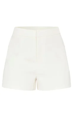 Sale PrettyLittleThing Tailored High Waist Shorts Cream