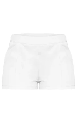 Cream Tailored Woven Hot Pants