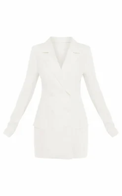 Tailored Woven Wrap Button Up Dress-PrettyLittleThing Outlet