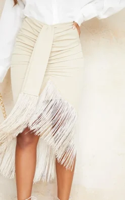 Tassel Hem Midi Skirt-PrettyLittleThing Outlet