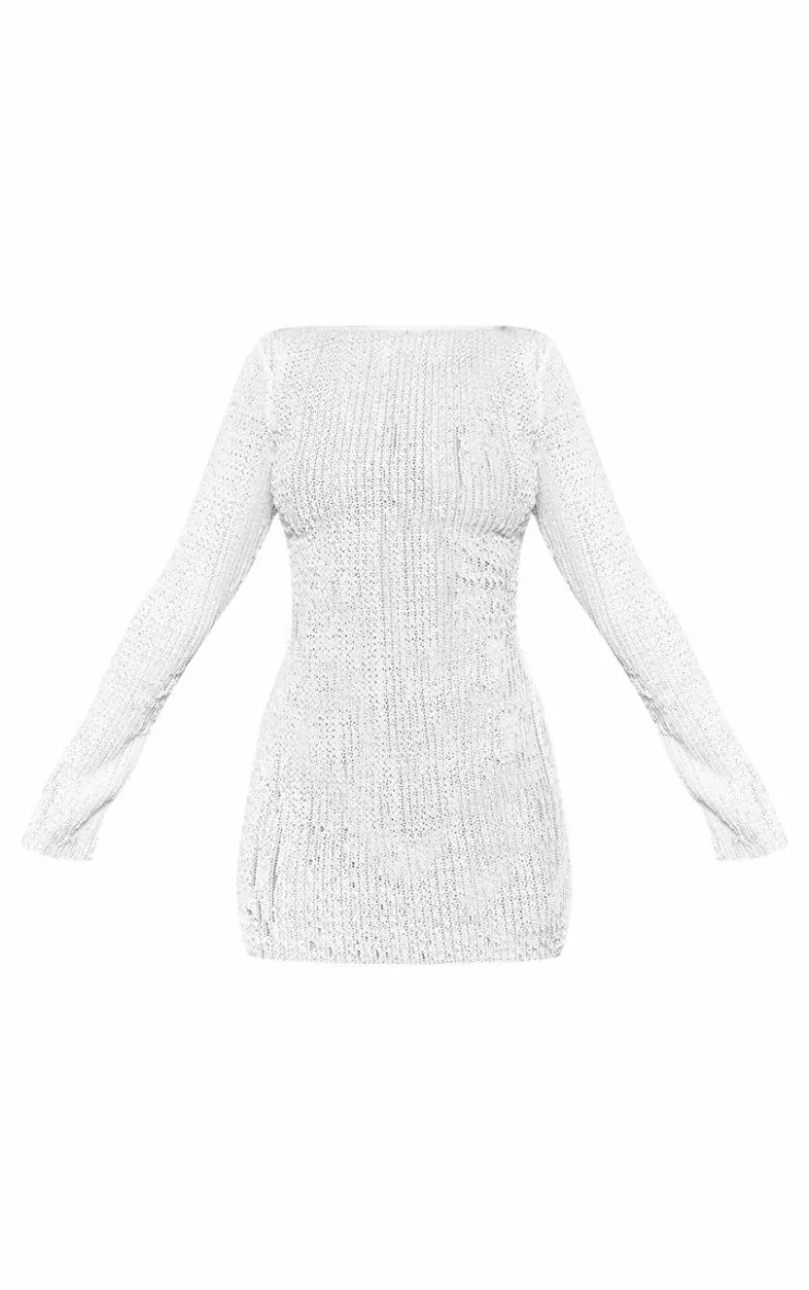 Textured Backless Tie Bodycon Dress-PrettyLittleThing Hot