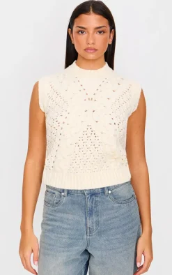 PrettyLittleThing Sweaters*Textured Cable Knit Sweater Vest