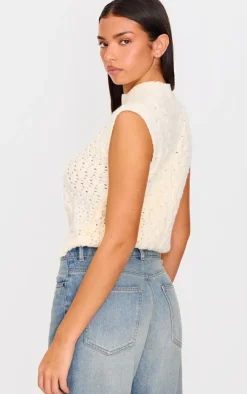 PrettyLittleThing Sweaters*Textured Cable Knit Sweater Vest