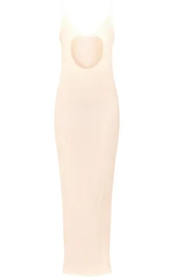 Textured Cut Out Detail Strappy Midi Dress-PrettyLittleThing Outlet